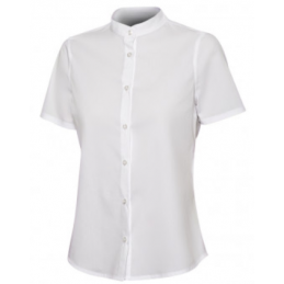 CAMISA CUELLO TIRILLA STRETCH MANGA CORTA MUJER